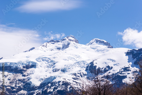 Best views of the Andes Mountains in Bariloche  Patagonia  Argentina. Tronador volcano. Nahuel Huapi National Park. South America.