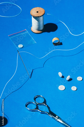 Tailoring / needlework / stitching tools / instruments / objects