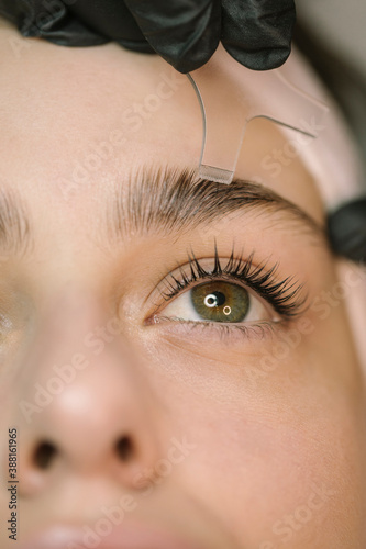 Young Woman Getting Natural Eye Brows Treatment