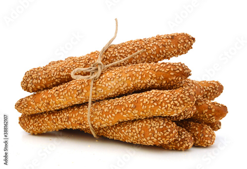 crispy bread straw. With clipping path