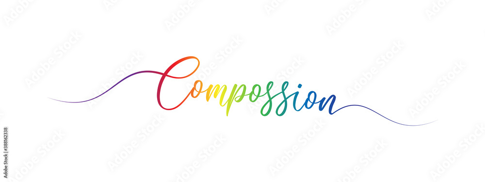 letter compossion script calligraphy banner colorful