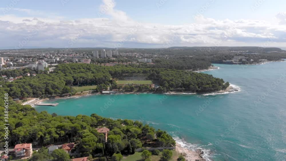 Croatia Coastline on the Adriatic Sea. Aerial Drone View Croatia Coastline on the Adriatic Sea. Aerial Drone View