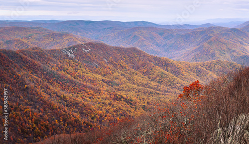 Fotografiet The Priest Wilderness landscape in autumn is a U