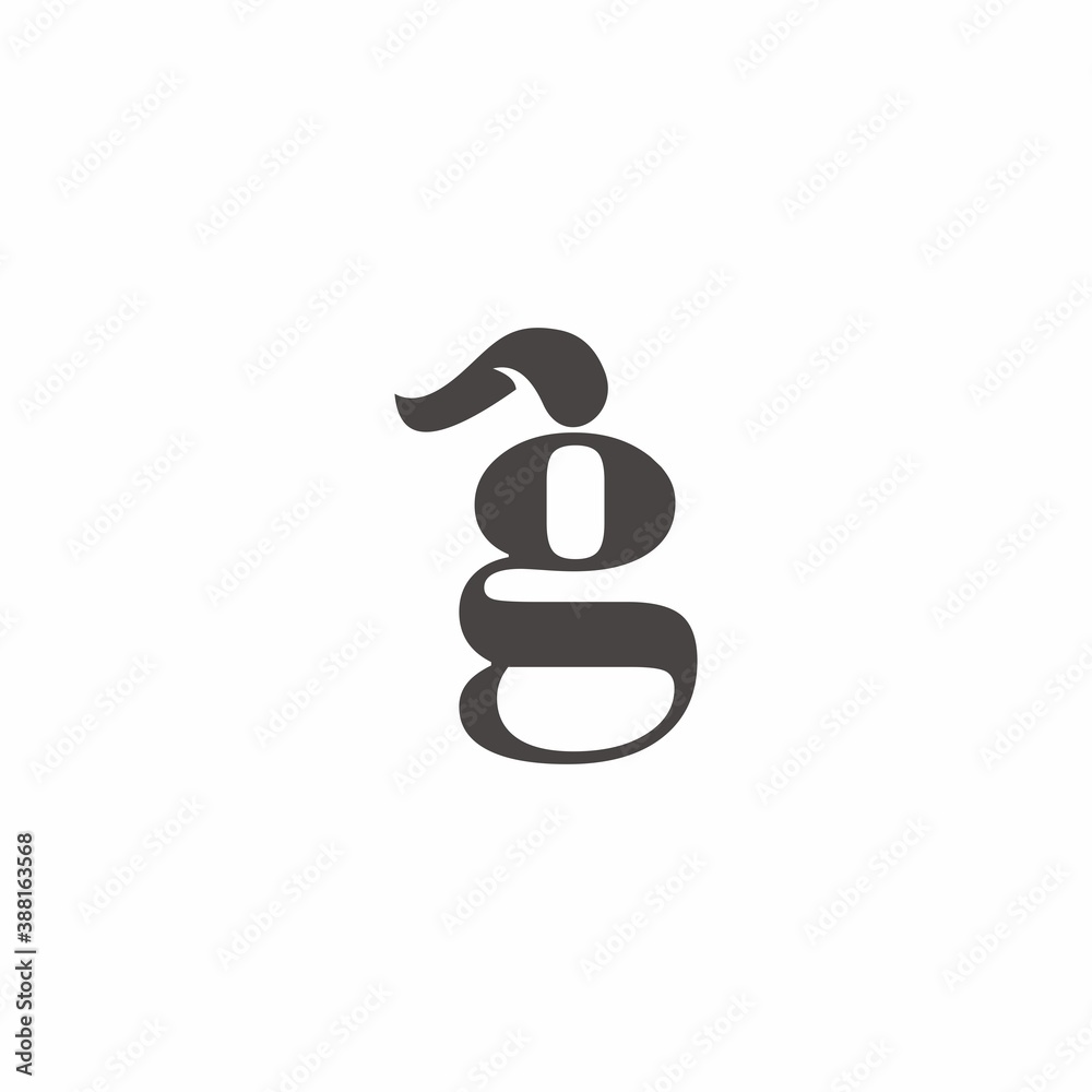Flat G Letter for Genie Logo - obrazy, fototapety, plakaty 