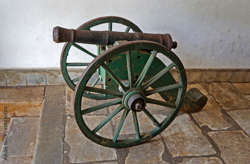 Small antique cannon, Ouro Preto, Brazil 