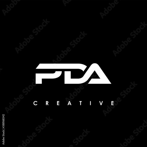 PDA Letter Initial Logo Design Template Vector Illustration