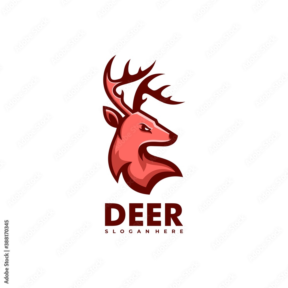 Vector Illustration Deer Simple Mascot Style. Vector Illustration Deer Simple Mascot Style.