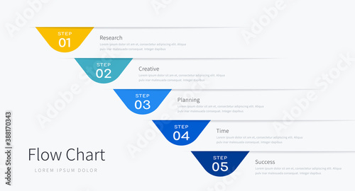 Infographic flow chart template