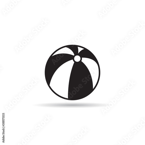volleyball icon vector on white background