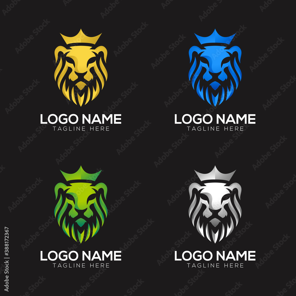 Fototapeta premium lion king logo vector