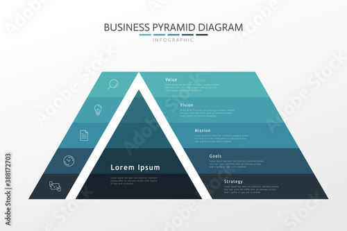 Business pyramid diagram