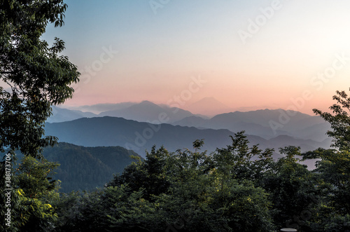 Sunset at Mt Takao, Japan
