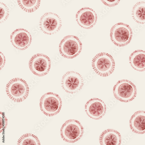 Seamless texture of pink flowers. Hand drawn sketch watercolour painting on simple background. concept illustration of Set nature elements. 