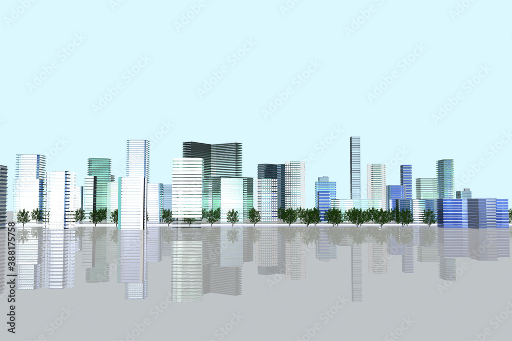 Fototapeta premium CGの街並