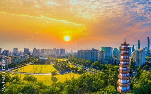 Guangzhou Tower and Chigang Tower, Guangzhou City, China
 photo