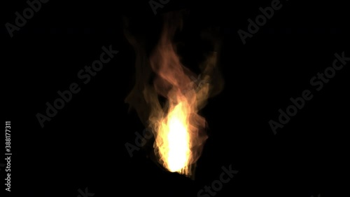 火の玉 蝋燭の炎のイメージの4k動画素材 背景透過 Stock Video Adobe Stock