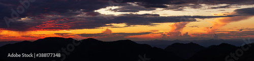 Panorama of sunset at valley, Thailand © Lab_Photo
