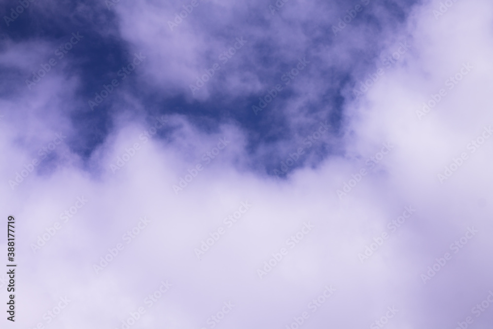 Obraz premium Blue sky with cirrus large clouds.