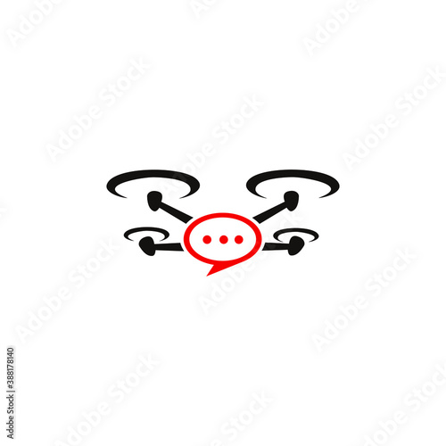 illustration logo drone icon, templet