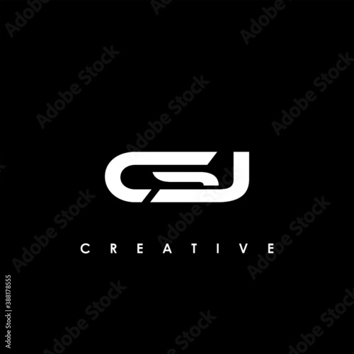 CSJ Letter Initial Logo Design Template Vector Illustration