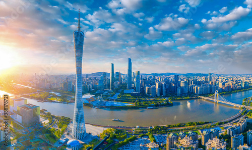 CBD scenery of Guangzhou City, Guangdong Province, China photo