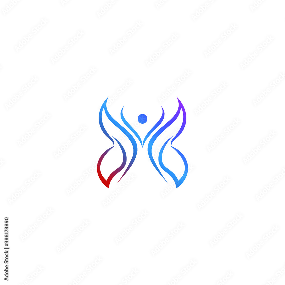 illustration logo butterflay icon templet