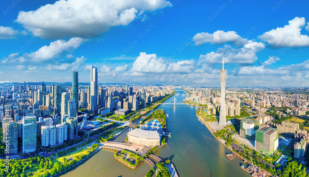 CBD scenery of Guangzhou City, Guangdong Province, China