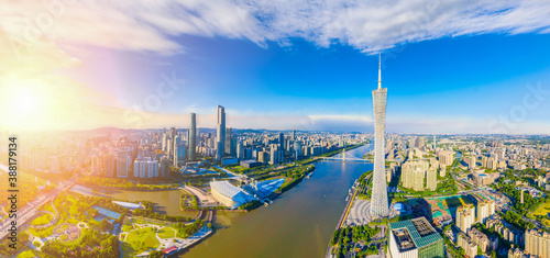 CBD scenery of Guangzhou City, Guangdong Province, China photo