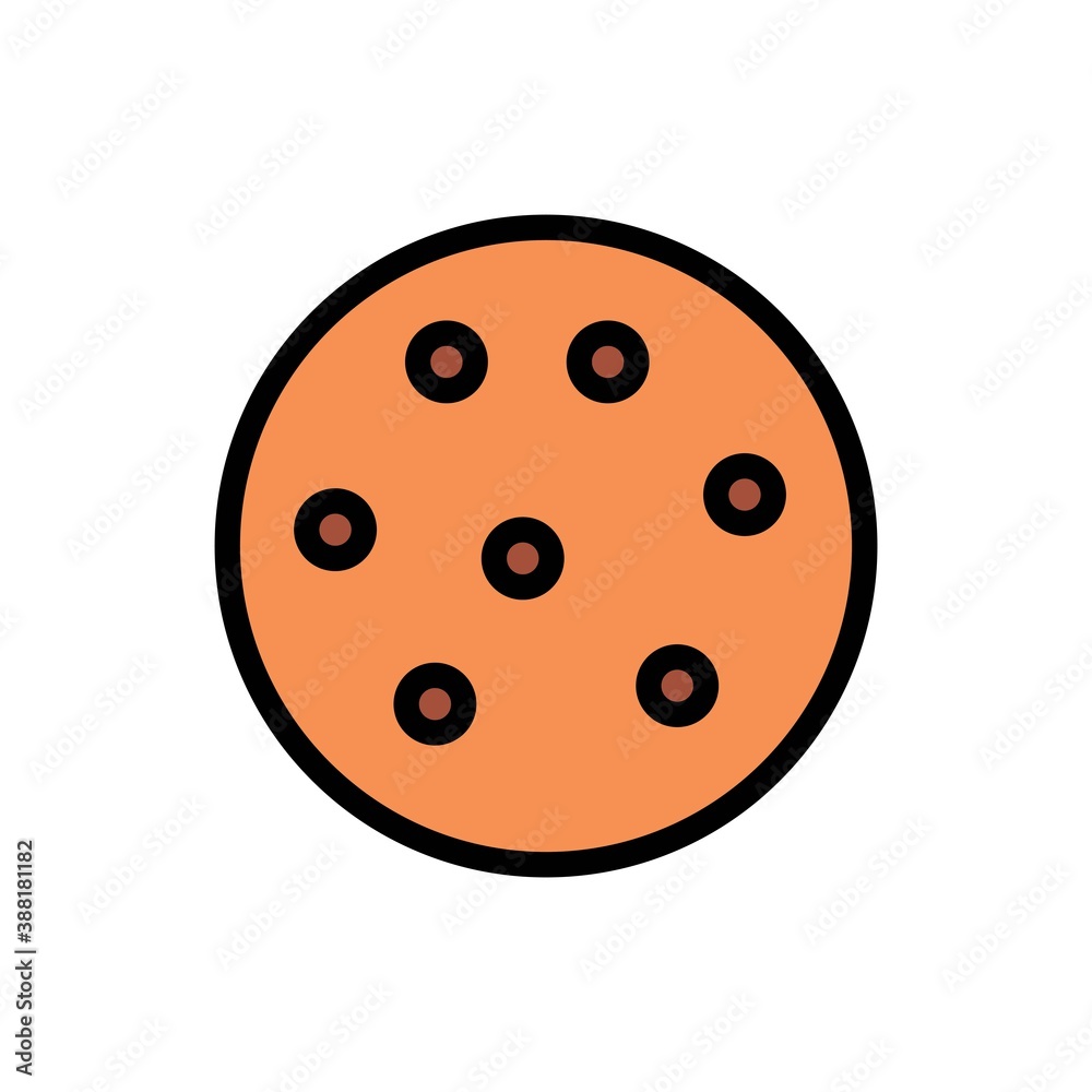 Fototapeta premium Biscuit Flat Icon Vector Logo Template Illustration
