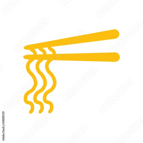 Noodle Flat Icon Vector Logo Template Illustration