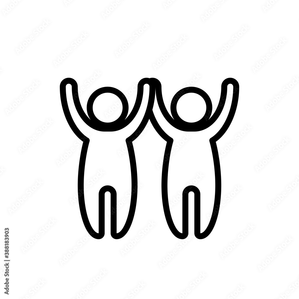 People raised hand, winner, happy outline icons. Vector illustration. Editable stroke. Isolated icon suitable for web, infographics, interface and apps. People raised hand, winner, happy outline icons. Vector illustration. Editable stroke. Isolated icon suitable for web, infographics, interface and apps.
