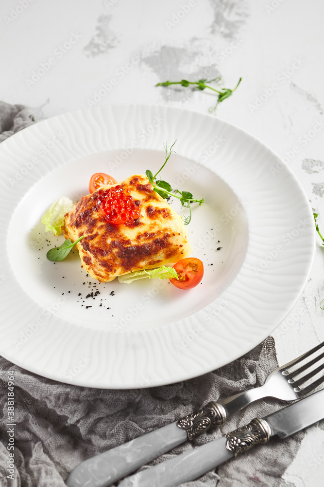 Lasagna with tomato and green leaf Lasagna with tomato and green leaf