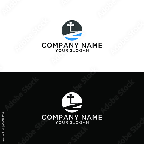 Church logo modern vector graphic abstract