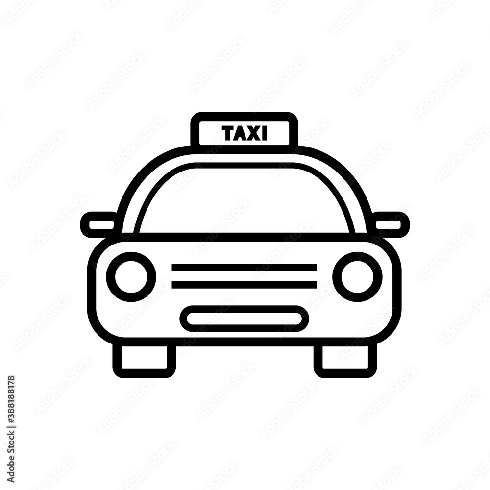 taxi icon vector symbol template