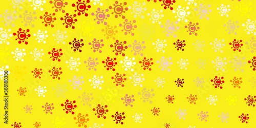 Light Orange vector texture with disease symbols.