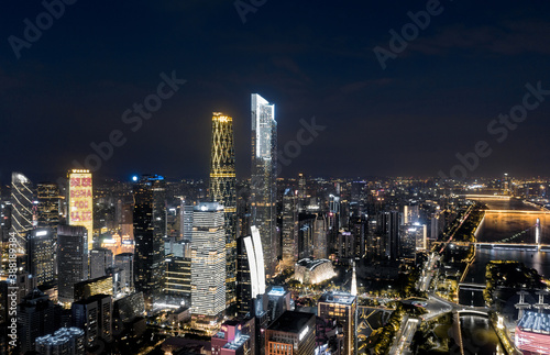Night view of Guangzhou City  China