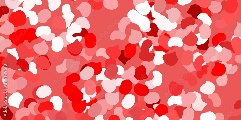 Light red vector backdrop with chaotic shapes. Light red vector backdrop with chaotic shapes.