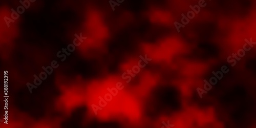 Dark Red vector texture with cloudy sky.