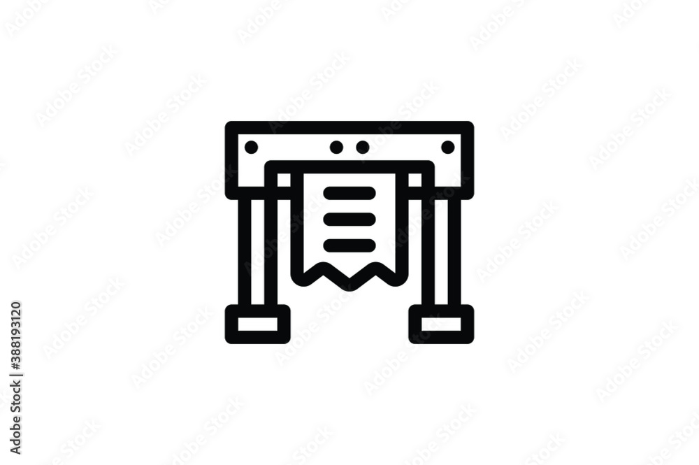 Printing Outline Icon - Plotter Printing Outline Icon - Plotter