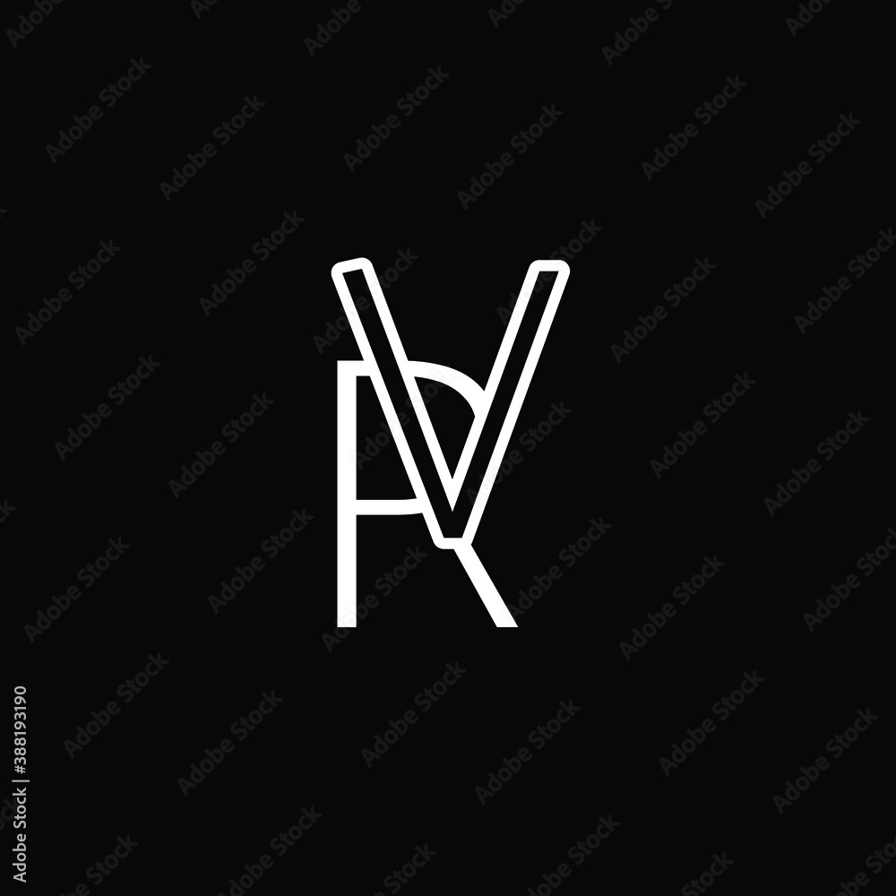 Initial Logo Letter RV VR Monogram Initial Logo Letter RV VR Monogram