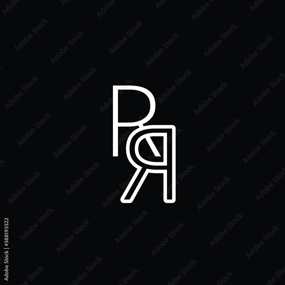 Initial Logo Letter RR Monogram