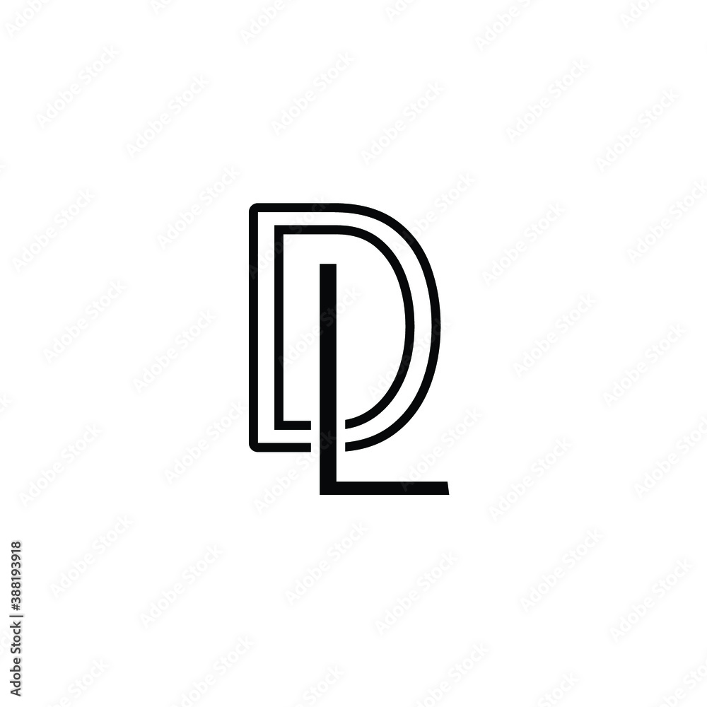 Initial Logo Letter LD DL Monogram Initial Logo Letter LD DL Monogram