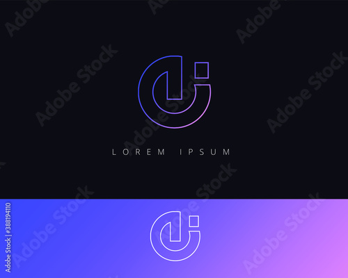 Gi letter logo design. gi logo symbol modern logotype business creative innovative initial brand tredny logos minimalist digital symbol