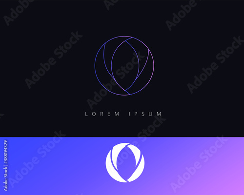 Abstract circle motion geometric modern colorful logo motion media symbol simple clean and trendy creative mark identity technology sign curve symbols multimedia