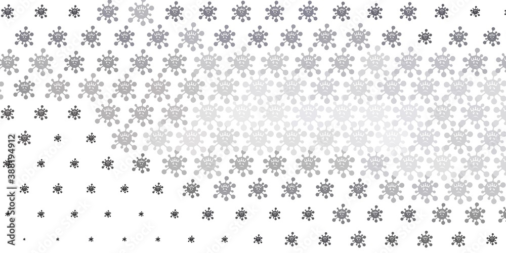 Light Gray vector template with flu signs. Light Gray vector template with flu signs.