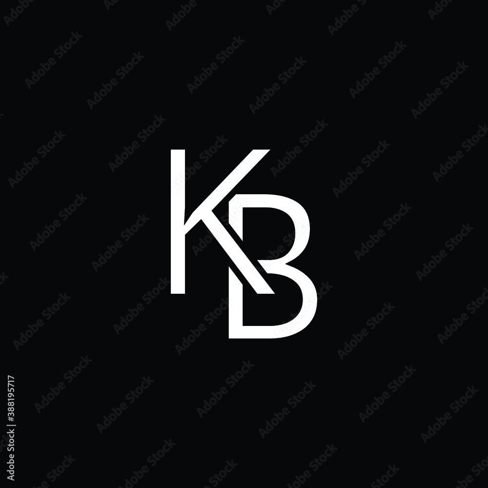 Letter KB BK Monogram Logo Letter KB BK Monogram Logo