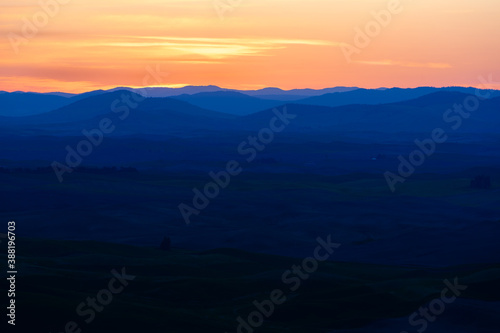 sunrise over the mountains