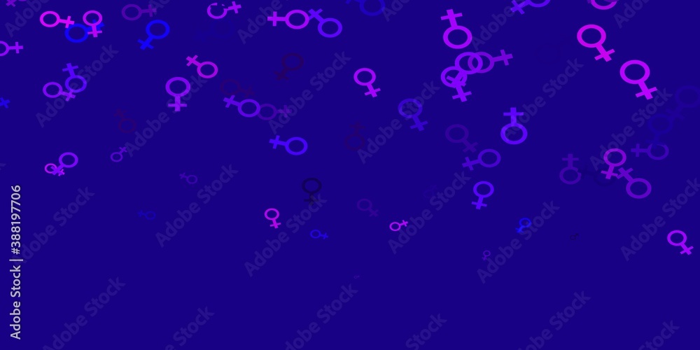 Light Purple vector texture with women's rights symbols. Light Purple vector texture with women's rights symbols.