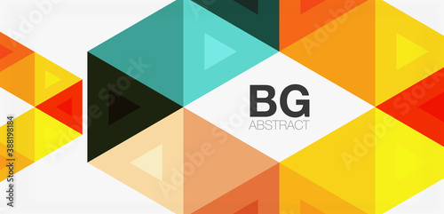 Mosaic triangle pattern abstract background for cover, banner, flyer and poster and other template