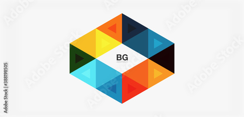 Free Download Mosaic triangle pattern abstract background for cover, banner, flyer and poster and other template - GFXLoad